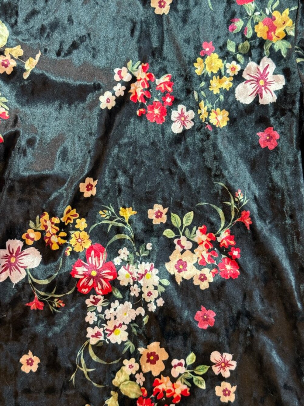 ASOS Velvet Floral Midi Dress Open Back Long Sleeve Bodycon Cocktail Party US 6 - Picture 4 of 10